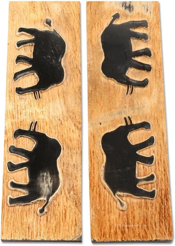 Vista 12 de Báscula de mango de cuerno de búfalo (corteza) - (Amber/Black) - (3.50 x 1.125 x 0.187)