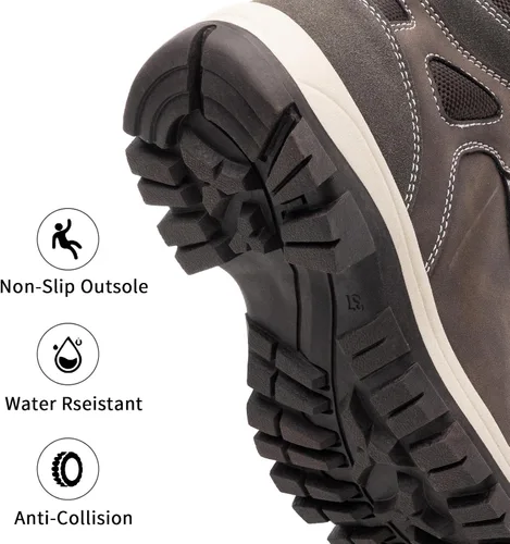 Vista 4 de Botas impermeables de trabajo para mujer, botas de senderismo tácticas de invierno, nieve, botas de combate, camping, caminar, botas antideslizantes