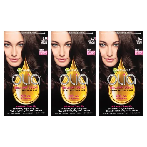 Vista 12 de Garnier Olia Tinte de cabello sin amoníaco [5.60] rojo granate medio, 1 unidad 5.6 Rojo granate medio