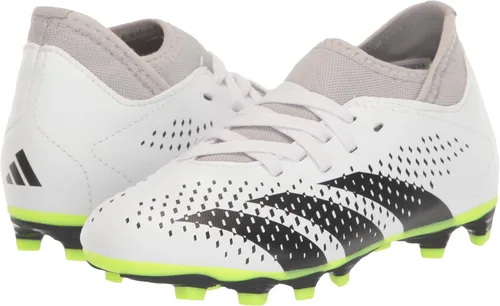 Vista 7 de adidas Tenis unisex Accuracy.4 Firm Ground, BlancoCore NegroLimón Lucido