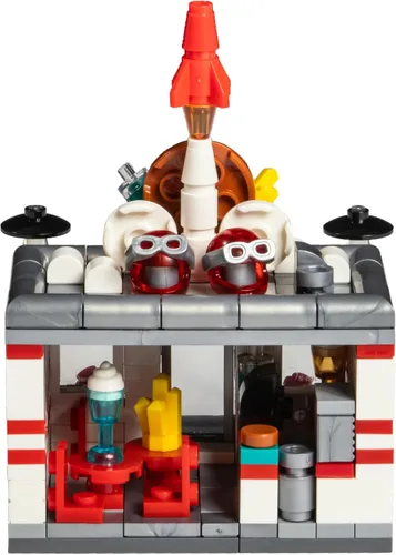 Vista 2 de Brick Loot Mini City Diner Building Set, 234 Piece Modular Restaurant Brick Toy, Collectible Mini City Building, Compatible with Major Brick Brands