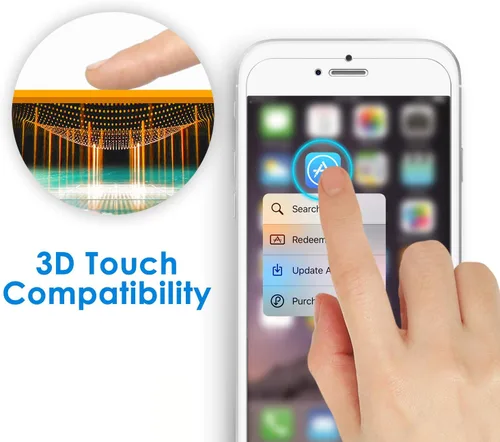 Vista 4 de JETech - Protector de pantalla para iPhone SE 3/2 (Edición 2022/2020), iPhone 8/7/6s/6, 4.7 pulgadas, película de vidrio templado con herramienta