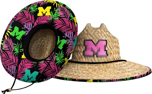Vista 134 de FOCO - Sombrero de paja con logotipo de equipo universitario de NCAA y estampado floral para hombre