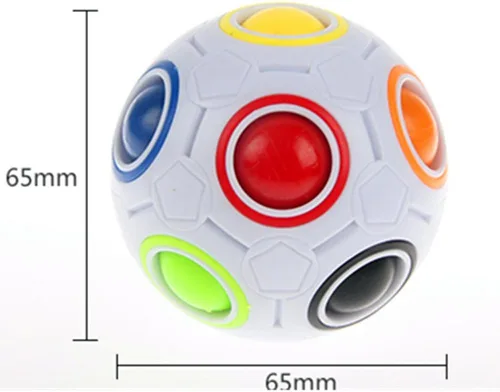 Vista 4 de Bola Mágica Cube Fidget juguete rompecabezas de Cuberspeed, bola mágica de rompecabezas de arco iris pelota divertida de Fidget