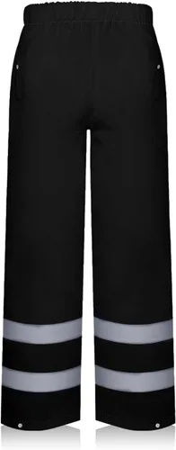 Vista 13 de TCCFCCT Chaqueta de lluvia de alta visibilidad para hombre, impermeable, abrigo de lluvia de alta visibilidad para hombres y mujeres con capucha