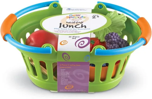 Vista 3 de Learning Resources New Sprouts Almuerzo Saludable para Niños Pequeños - 15 Piezas, Edades 18+ meses, Juguetes de Aprendizaje para Niños Pequeños