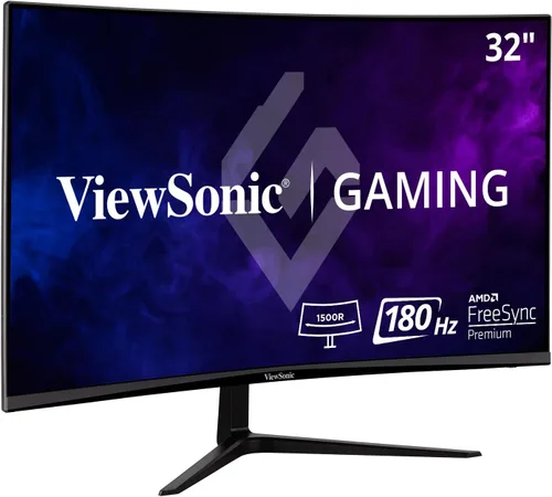 Vista 9 de ViewSonic VX2418C Monitor curvo para juegos de 24 pulgadas, 1080p, 180Hz y 1 ms para un juego suave, tecnología FreeSync Premium y cuidado ocular