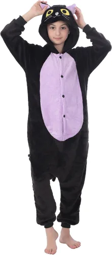 Vista 8 de WOYASIM Pijama de animal para niños, disfraz de una pieza, ropa de dormir, Halloween, Pascua, cosplay para niñas y niños