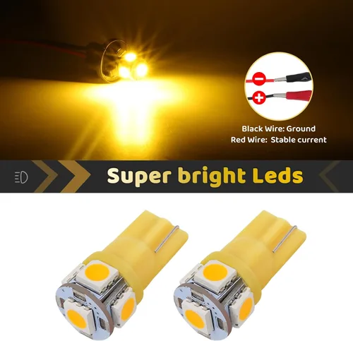 Vista 5 de Luces LED de Techo de Cabina Ámbar, Luces de Marcador de Holgura Superior, Compatibles con Super Duty F150 F250 F350 F450 F550 de 1999-2016, E150