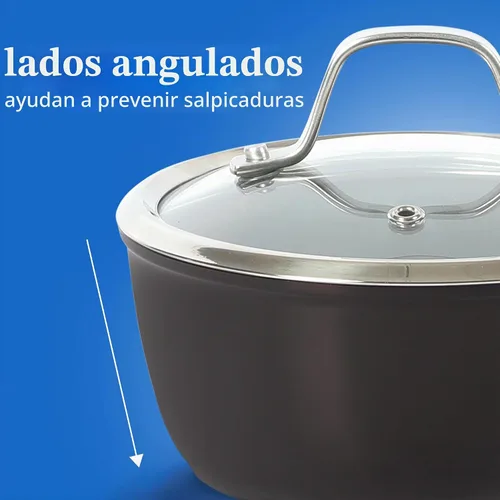 Vista 5 de Sur La Table Kitchen Essentials Juego de Utensilios de Cocina de 10 Piezas de Aluminio Forjado con Interior Antiadherente de Cerámica de Titanio