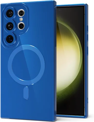 Vista 63 de Svanove Funda magnética de silicona para Samsung Galaxy S22, compatible con Magsafe, bonita funda para mujer, goma de gelatina brillante delgada