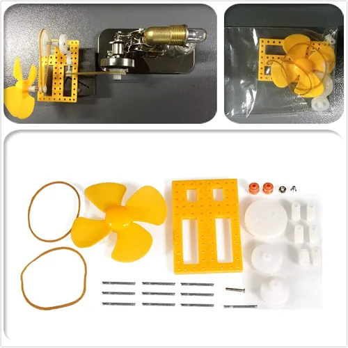 Vista 5 de Sunnytech Mini aire caliente Stirling Engine Mini Hot Live Steam Modelo Educación Juguete HA001-BJ001