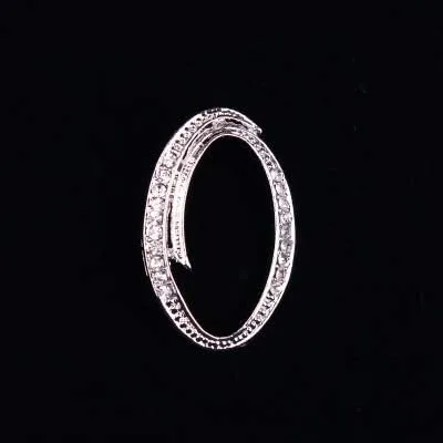 Vista 5 de LONG TIANTIAN 2 broches con inicial, delicado alfabeto con diamantes de imitación, broche con inicial de diamantes de imitación, joyería de letras