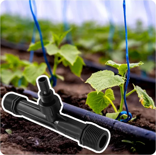 Vista 7 de 2 inyectores de fertilizante Venturi de 1 pulgada, tubo mezclador de riego de plástico negro, dispositivo de sistema de agua agrícola para jardín