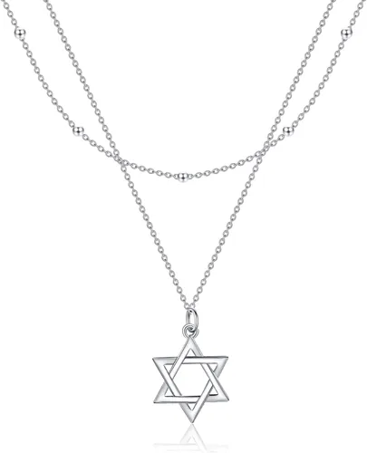 Vista 23 de MONGAS Árbol de la vida/cruz infinita/cerradura y llave/loto/hamsa/caballo/fresa/ópalo/látar/libélula/corazón/violín collar en capas de plata