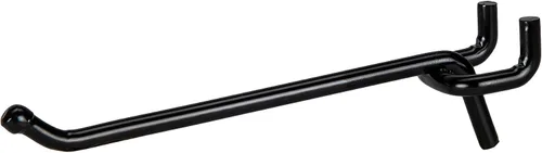 Vista 6 de Presa Ganchos de estantería para tablero perforado de acero negro resistente, 2 pulgadas, paquete de 50