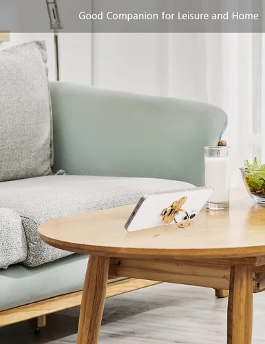 Vista 8 de Lindo soporte de anillo de teléfono de abeja amarilla para niña, apicultor de metal para teléfono iPhone y Android, resina de oro amarillo de 18