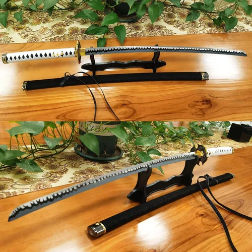 Vista 2 de Ziqing Yamato - Espada de anime Rebelión de Dante, espada de cosplay, Katana real, forjada a mano (Yamato-nuevo)