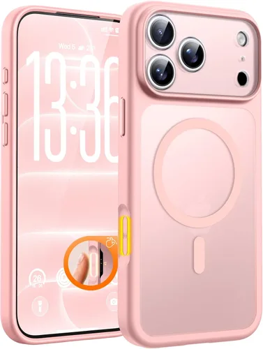 Vista 637 de TOCOL Funda magnética 3 en 1 para iPhone 15 Pro, mejorada [protección completa de cámara] con 2 protectores de pantalla, compatible con MagSafe Gris