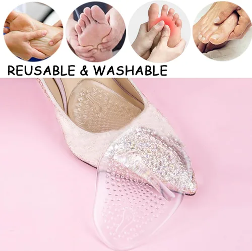 Vista 5 de Almohadillas metatarsianas de bola de pie, paquete de 4 pares/8 almohadillas de gel para pies Mortons Neuroma Callus, alivio del dolor de pies