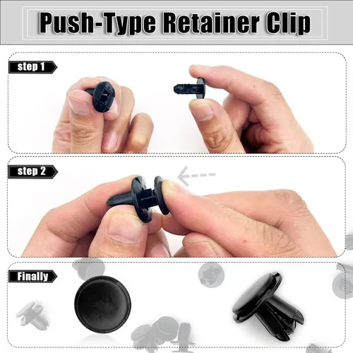 Vista 4 de Clip de retención tipo 20 piezas, motor de parachoques debajo de la cubierta Fender Liner Fastener Clip de retención tipo empuje, compatible