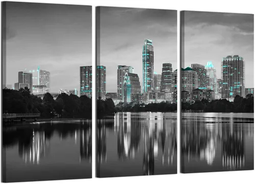 Vista 36 de Arte de pared con puente de Memphis Hernando de Soto, decoración de pared en blanco y negro, paisaje urbano de Tennessee, lienzo, impresión