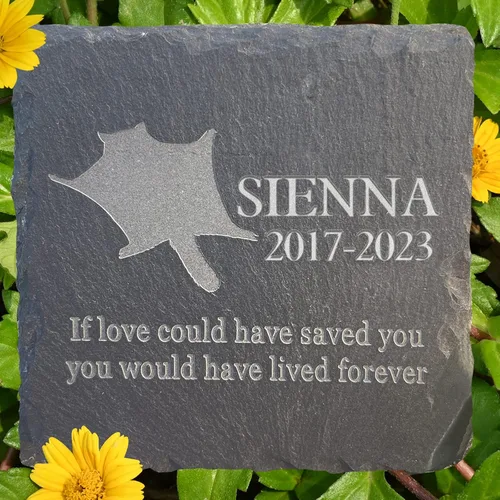 Vista 9 de Regalo de piedra conmemorativa para mascotas, lápida conmemorativa de jardín, marcador de tumba de toro, lápida de condolencia, regalo personalizado