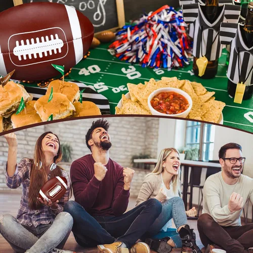 Vista 5 de Pelota de fútbol suave suave de 6 pulgadas, mini fútbol marrón pequeño para jugar en interiores, juego de atrapado, decoración deportiva, accesorios