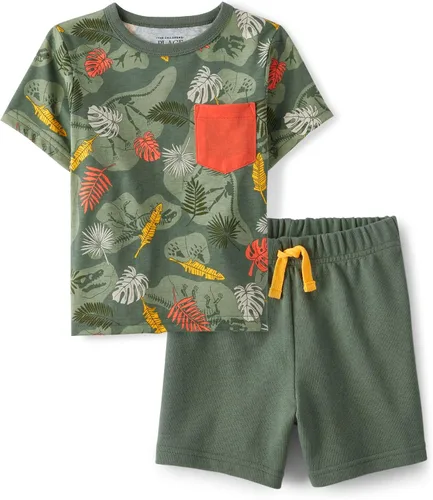 Vista 4 de The Children's Place Conjunto de 2 piezas de camiseta y pantalones cortos de manga corta para bebés y niños pequeños