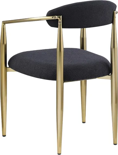 Vista 6 de Dining Chairs Set of 2, Modern Kitchen Dining Room Chairs with Round Backrest and Black Metal Legs, Table & Chair Sets for Home Decor,2pcs