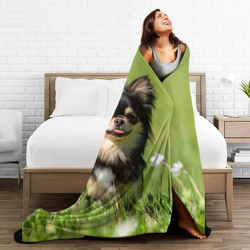 Vista 4 de Manta personalizada con fotos, regalos personalizados para hombres y mujeres, manta con foto personalizada con texto en inglés "I Love You", regalo