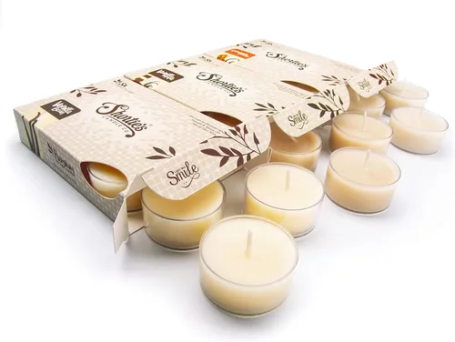 Vista 14 de Paquete de 3 velas de té de manzana, 18 velas perfumadas (cosecha, caramelo, tarde) - Colección de panadería y frutas