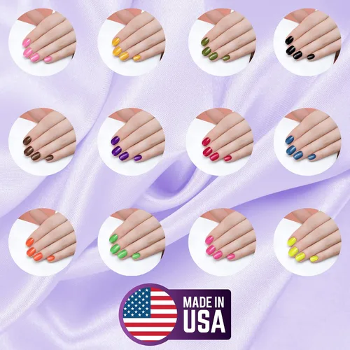 Vista 6 de Mia Secret - Polvo acrílico para uñas (12 unidades), colección frutal