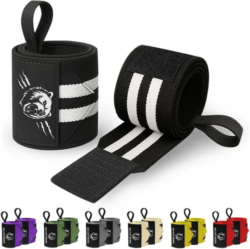 Vista 28 de TECEUM Weightlifting 18" & 12" Wrist Wraps with Thumb Loop – Heavy Duty Wrist Workout Braces for Men and Women – Ideal for Powerlifting, Strength