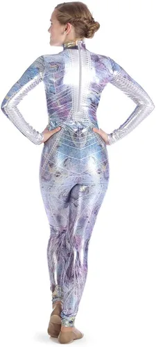Vista 3 de Alexandra Collection Unitardo de baile de princesa de galaxia metálica para mujer