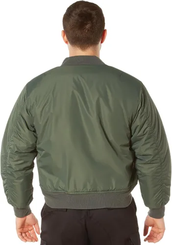 Vista 7 de Rothco Enhanced Nylon Bomber Jacket Flight Style Cold Weather Winter Coat