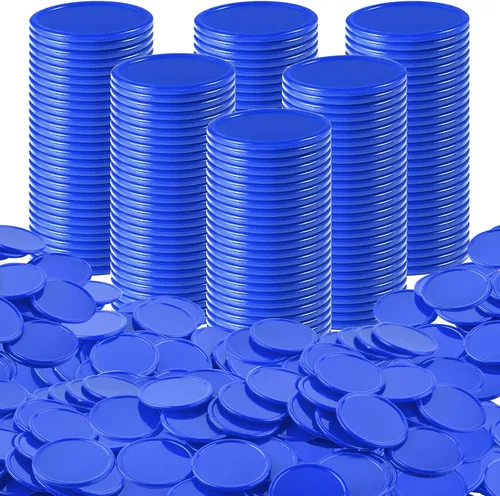 Vista 12 de Coopay Fichas de póquer de plástico de 1 1/2 pulgadas, contadores de aprendizaje, discos de conteo de fichas de bingo, marcadores para práctica