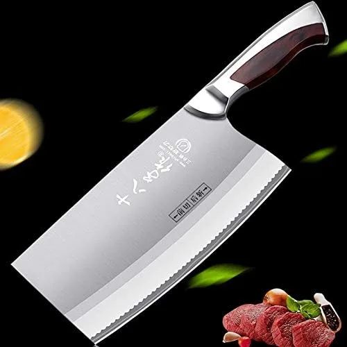 Vista 3 de Cuchillo de carne, accesorios de cocina tradicionales de acero al carbono, cuchillos de corte, cuchillos de chef, cuchillos de utilidad, estilo chino