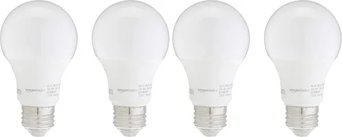 Vista 7 de Amazon Basics - Bombillas LED A19 de 75 vatios equivalente, luz blanca de día (5000K), 12W de eficiencia energética, no regulable, vida útil