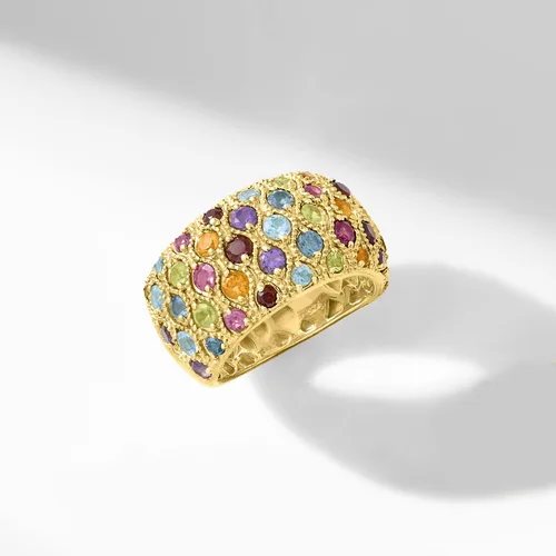 Vista 4 de Ross-Simons Anillo de piedras preciosas múltiples de 2,60 qt t en oro de 18 quilates sobre plata esterlina