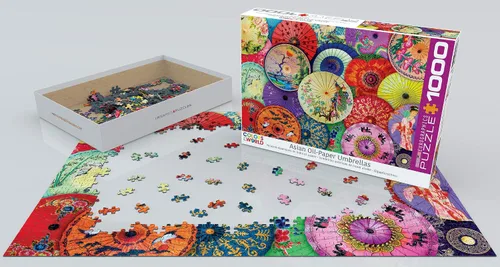 Vista 3 de Paraguas de papel de aceite asiático 1000pc Puzzle