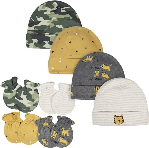 Vista 11 de Gerber Conjuntos unisex de gorro y manoplas para bebé
