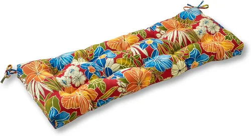 Vista 9 de Greendale Home Fashions Juego de 1 cojín para columpio/banco de 44 pulgadas, diseño Adobe Stripe