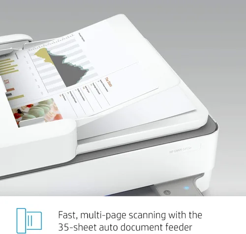 Vista 5 de HP ENVY 6455e - Impresora inalámbrica de inyección de tinta a color, escáner y fotocopiadora, configuración fácil, impresión portátil