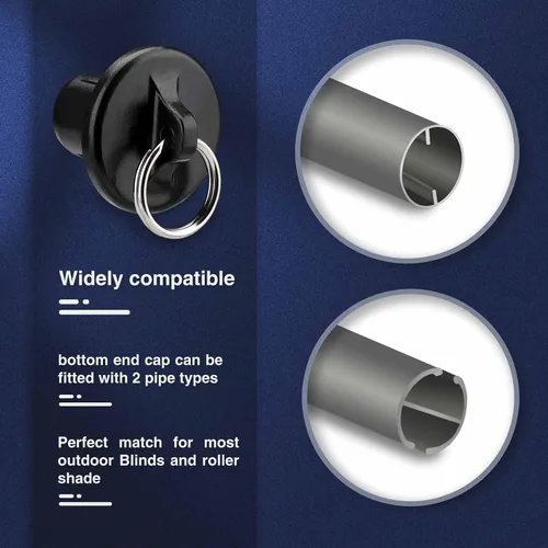 Vista 7 de Coolaroo - Piezas de repuesto elásticas y tapa de extremo, color negro, resistente a la intemperie, para persianas enrollables Coolaroo