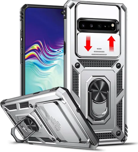 Vista 211 de LeYi Funda para Samsung Galaxy A05 (no compatible con A05S) con protector de pantalla y protector de lente de cámara, funda resistente de grado Negro
