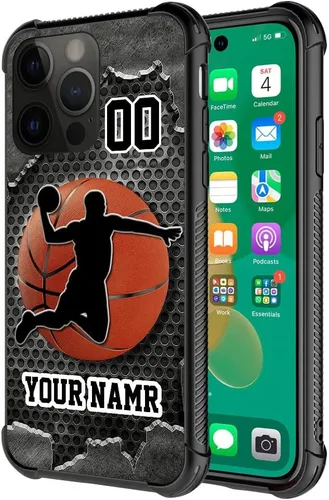 Vista 2 de Funda compatible con iPhone 15/14 Pro Max 15/14 Plus/15 14 13 12 11 Pro Max Mini/Xs X Max Xr/7 8 Plus SE2, personalizada, número de nombre
