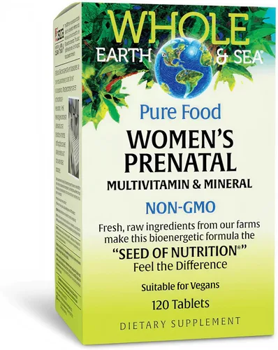Vista 10 de Whole Earth & Sea Multivitamínico prenatal para mujer, 60 tabletas veganas