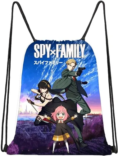 Vista 2 de SUGDEN Spy x Family - Juego de artículos de manga para la familia, con cordón, llavero, funda de almohada, pulsera para fanáticos (A)