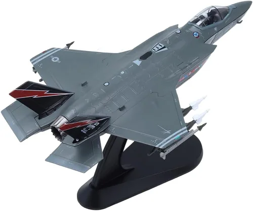 Vista 5 de F-35A Lightning Ⅱ Fighter Jet Model-1/72 Lockheed Martin AF-01 Steath Metal Modelos de aviones para coleccionista, entusiasta de la aviación